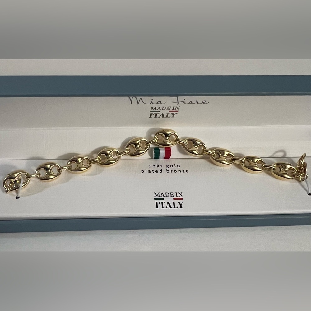 Mia Fiore 18K Gold Plated Bronze Bracelet New in Box - Picture 7 of 16